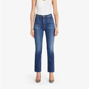 Mother Denim Hustler Ankle Fray Night Clubbing Jeans Raw Hem